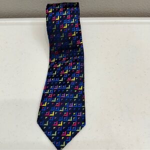 Bugatchi Tie Silk Blue Brilliant Color